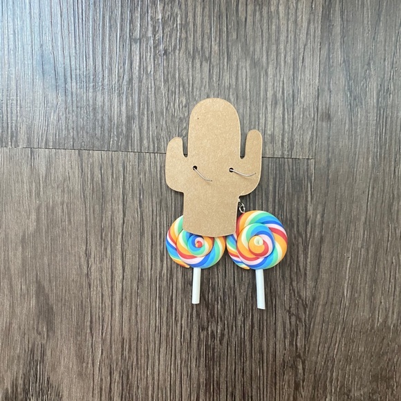 💖 2 for $10.00 Candy Lollipop Dangle Earrings - Picture 2 of 4